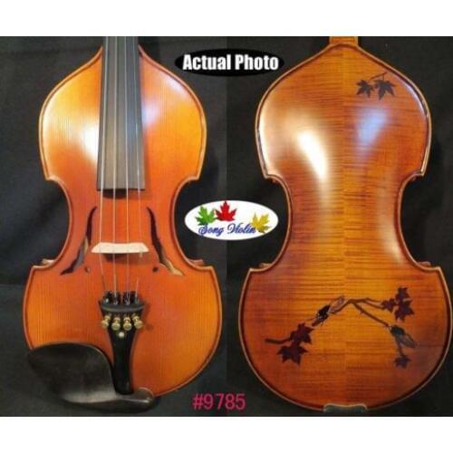 Baroque style SONG Master flames maple back with rosewood inlay 4/4 violin#9785