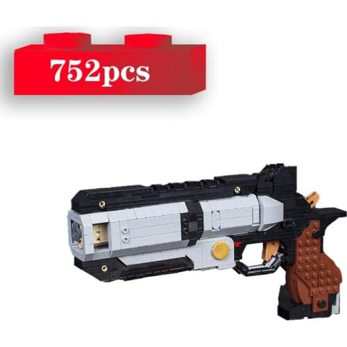 High-Tech Wandering Earth Signal Gun Model Building Blocks Set DIY Shooting Game Revolver Bricks Military Toys for Children Gift