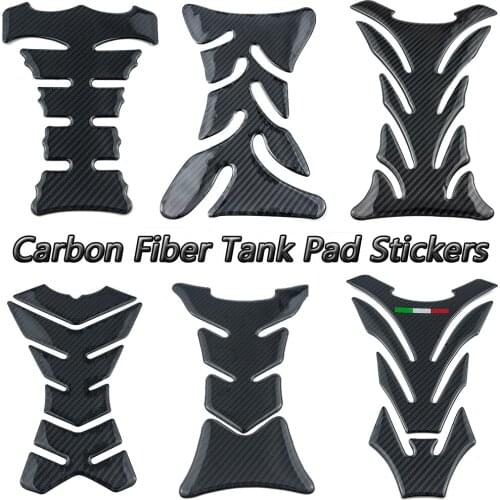 Motorcycle Carbon Fiber Fuel Tank Cover Protector Sticker Pad Anti Slip Traction Decal For Honda Kawasaki Suzuki Ducati