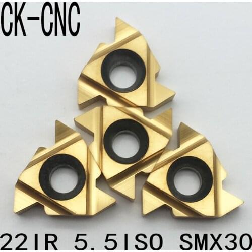 10pcs 22IR 5.5ISO SMX30 SMX35 Carbide Threading Inserts,Threading blades,Insert for Threaded Holder blade High cost performance