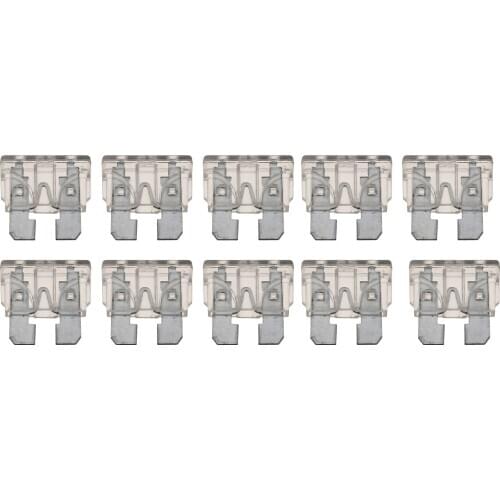 10pcs/set 25A Amp Car Fuse Transparent Coded Standard Blade Fuse PC + Zn Alloy Car Fuse Universal for Auto Car Truck