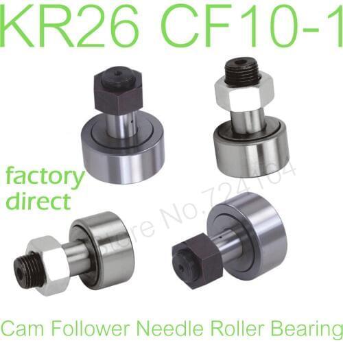 10PCS High precision KR26 CF10-1 track needle roller bearing, Stud Type Cam Follower Roller Bearings curve roller bearings