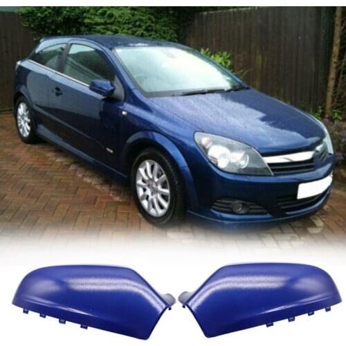 2 Pcs Side Door Wing Rearview Mirror Cover ​for Vauxhall Opel Astra H MK5 2004-2013 Blue