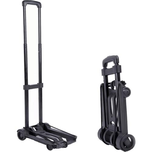 2020 Portable Folding Luggage Cart Trolley Travel Trolley Light Hand Cart Adjustable Home Travel Shopping Trolley Trunk trailer