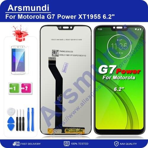 6.2" For Motorola Moto G7 Power XT1955 LCD Display Touch Screen Digitizer Assembly Replacement Parts + Tools