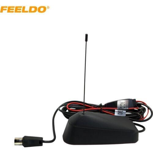 FEELDO Car IEC Connector Active TV Antenna Aerial With Built-in Amplifier #FD-943