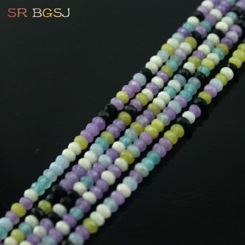 Free Shipping 2x4mm Small Mini Beads Natural Faceted Rondelle Natural Gems Stone Jewelry Loose Beads Strand 15"