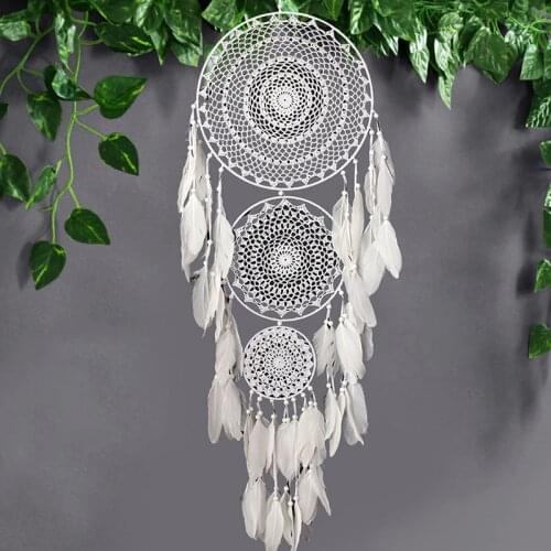 Large Boho Decor Dream Catcher Nordic White Black Macrame Wall Hanging For Wedding Garden Home Girls Room Decoration Ornaments