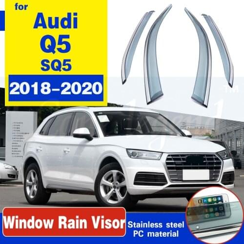 FOR Audi Q5 SQ5 window visor car rain shield deflectors awning trim cover exterior car-styling accessories 2018-2020