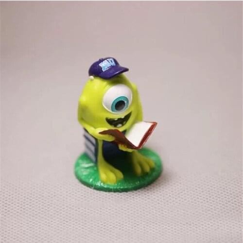 Disney Monsters University Mike Wazowski Mr Q 5cm Action Anime Doll PVC Action Figures Toys For Kids Gifts