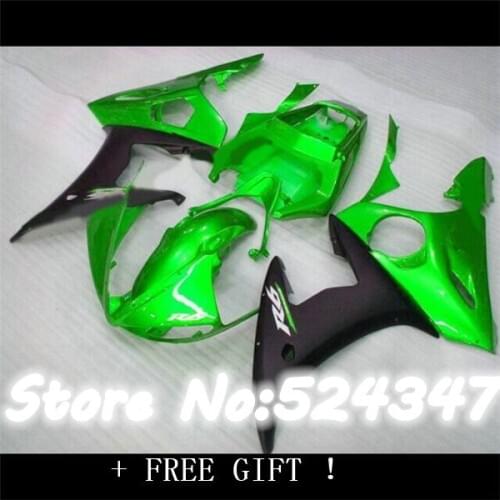 Fei-Custom motorcycle ABS fairings set for 2003 2004 2005 YZFR6 03 04 05 YZF R6 green black fairing kits body repair parts
