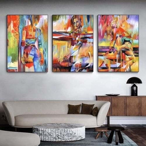 Wall Art Canvas Print Figure Painting Abstract Beauty Picture For Living Room Home Decor No Frame
