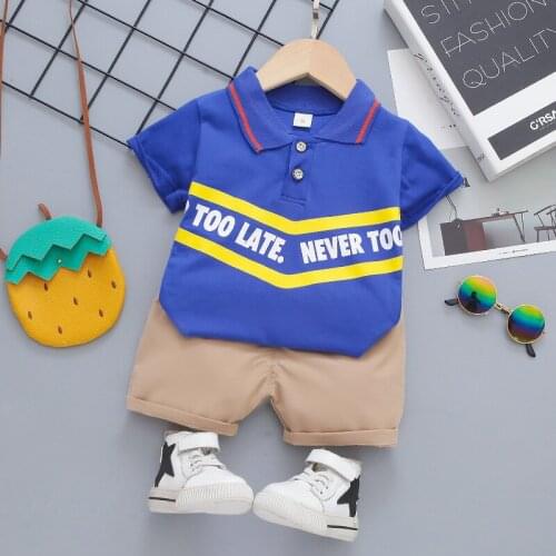Baby Boy Clothes Sets Infants Newborn Boy Tracksuit Shorts Sleeve Tops+Shorts 2PCS Outfits Summer Bebes Clothing Set