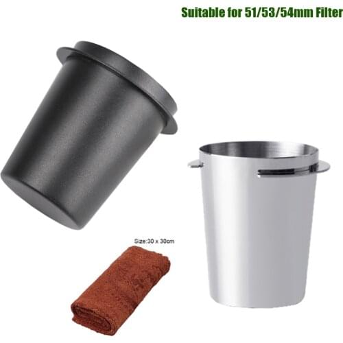 Coffee Dosing Cup Stainless Steel Coffee Powder Feeder Grinder Assistant for 51/53/54mm Espresso Machine