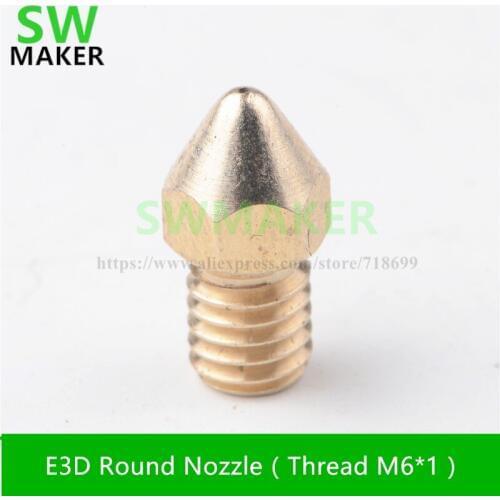 Brass MK8 Nozzle ,E3D Round Nozzle ,0.4mm Nozzle , M6 thread ,Plug 4MM PTFE pipe for 3D Printer 1.75mm Filament