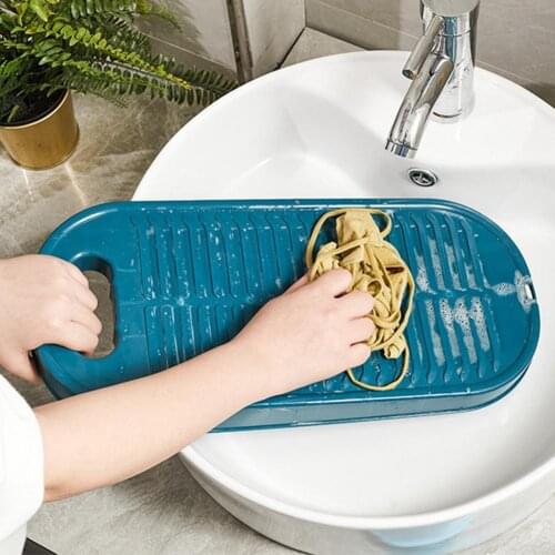Mini Washboard Eco-friendly Space-saving Plastic Clothes Washing Board Supplies for Socks Underwear Dorm Household Accessories