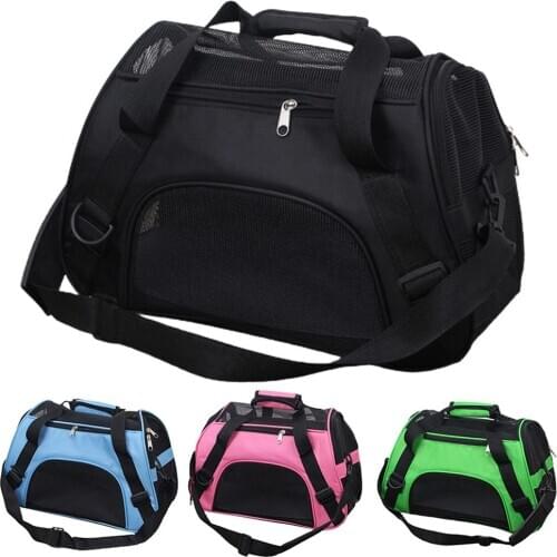 2020 new Portable Foldable Dog Cat Carrier Breathable Mesh Travel Cage Crossbody Tote Bag Eco-Friendly Shoulder Bag