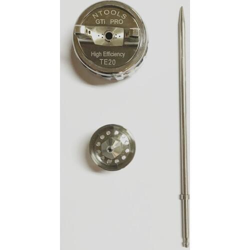 GTI Hand Manual Spray Gun Nozzle,1.3/1.8mm, Nozzle Needle and Nozzle Cap T110/TE20 Nozzle Kit , GTI Nozzle Kit GTI Repair Parts