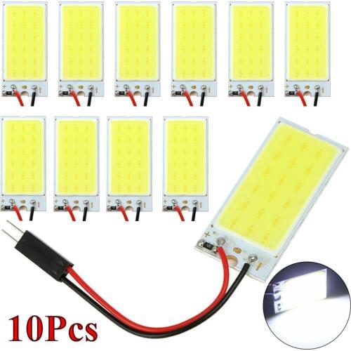 Dropshipping 5/10Pcs T10 Led White COB 18 LED Plate Car Interior Dome Light Bulb Festoon 12V Lights Wholesale Quick delivery CSV
