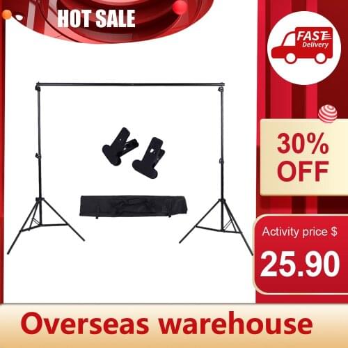 Photography 2*3m/6.6*9.8ft Photo Studio Kit Adjustable Background Support Stand Photo Backdrop Crossbar Kit+two Clamp cz stock