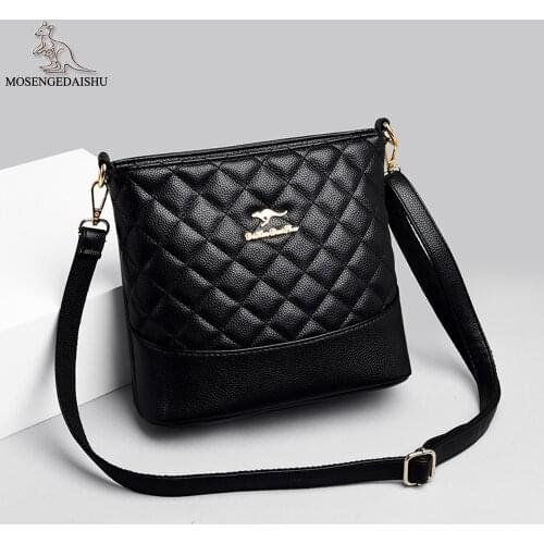 Luxury Designer High Quality PU Leather Ladies Shoulder Bag Plaid Pattern Design Women Messenger Bags Fashion Letter Womens Bag