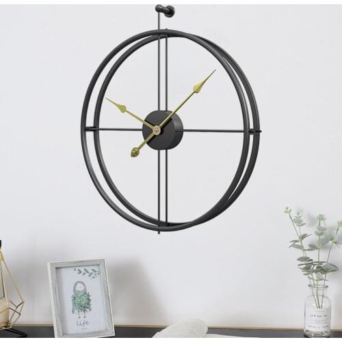 Luxury Retro Large 3D Wall Clock Vintage Silent Metal Decorations Table Clock Modern Art Home Living Room Decoration Pendulum