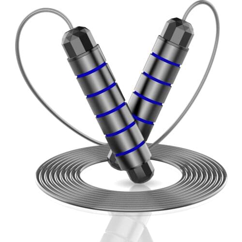 2pcs Jump Rope Tangle-Free Rapid Speed Jumping Rope Cable with Ball Bearings Steel Skipping Rope Fitness Home Exercise Slim Body