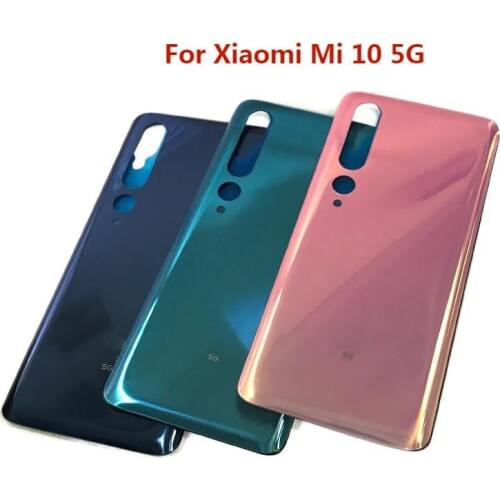 For Xiaomi Mi 10 5G Replacement Glass Battery Back Cover Case with glue