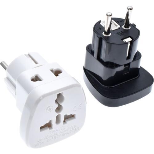 2018 Universal Converter UK USA AU Euro to GER Germany Plug AC Power Travel Adapter