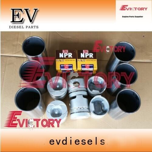 For Isuzu 6BD1 engine overhaul parts 6BD1T piston + ring cylinder liner + Engine compelete gasket kit