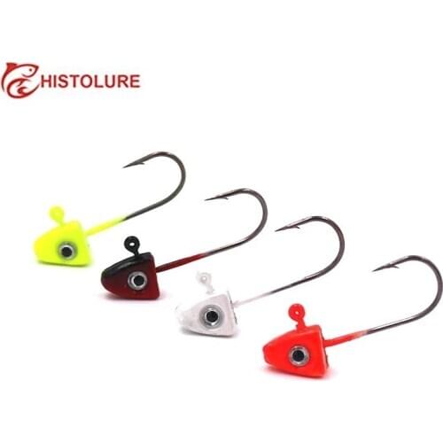 10PCS/lot 1.6 JIG Head with single Hooks Soft Bait Special Fishing Tackle Tool Lure Hook Barbed Jigging Hooks ice hook