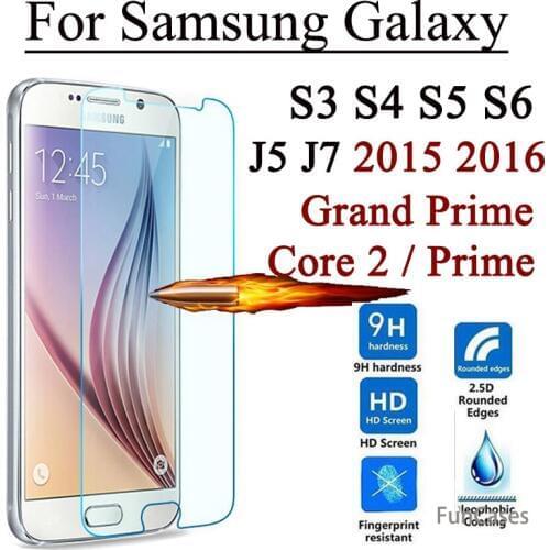2.5D 9H Screen Protector Tempered Glass For Samsung Galaxy Grand Prime Core 2 S3 S4 S5 S6 J5 J5008 J7 J7008 2015 J1 mini 2016