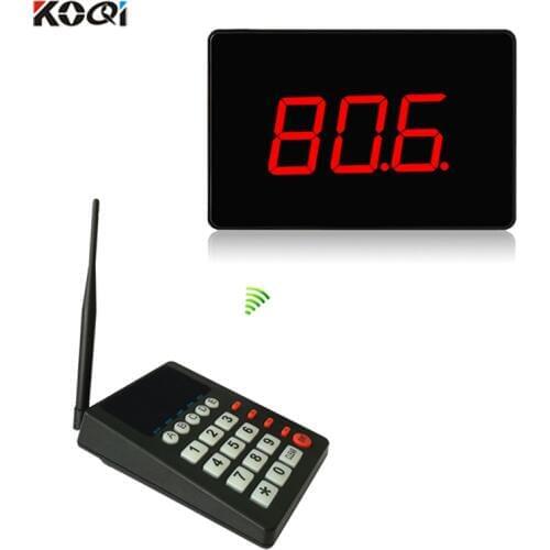 2 sets Customer Waiting Queue System For Restaurant Order Services Easy Carry Keypad and Display Wireless 433.92Mhz