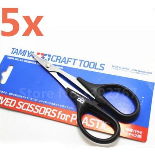 5p TAMIYA Metal Hard Stainless Steel RC Car Scissor Toll 74005 For RC Vehicle Boat Body Shell Bodyshell Curved Scissors RC Tool