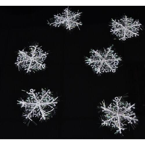 6pcs White Snowflake Ornaments Christmas Holiday Party Home Decor