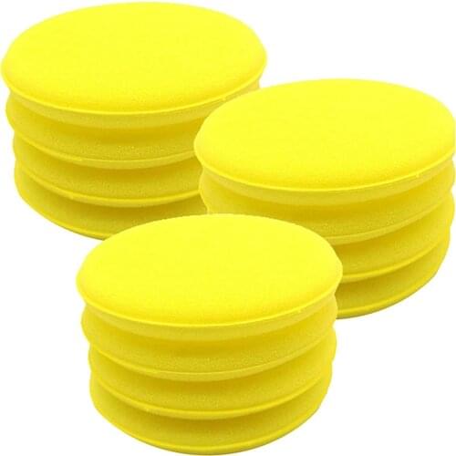 Car Wax Applicator/Round Shaped Sponge/Cars Wax Applicator Foam Sponge UltraSoft Cleaning Tool for Car Detailing Care Wash Clean