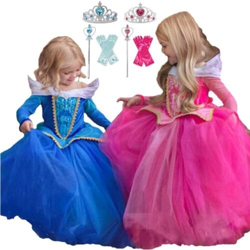 Girls Dresses For Kids Halloween Cosplay Party Princess Costume Children Fancy Christmas Dress Up Disguise
