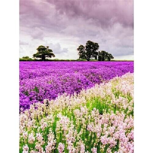 DIY 3D lavender sky picture square Diamond Painting Cross Stitch Kids Diamond Embroidery Diamond Mosaic Home Decoration A5852R