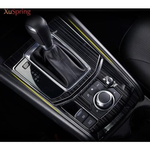 For Mazda CX5 2017 2018 2019 2020 2021 KF LHD Car Console Gearbox Panel Trim Frame Cover Sticker Strips Garnish Decoration