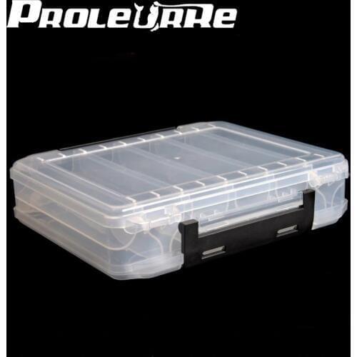 NEW Double Sided 12 Compartments Fishing Tackle Tools Box Lure Fishhooks Float Sinker Line Fishing Accessories Box 210x170x43mm