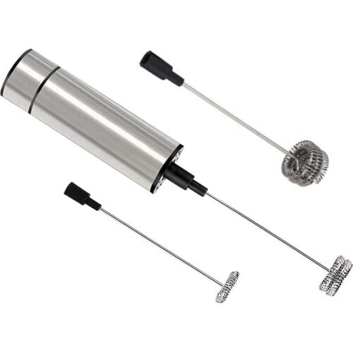 Electric Milk Frother Coffee Cappuccino Foamer Maker 3Pcs Stainless Steel Whisk Kitchen Handheld Egg Beater Drinks Mixer