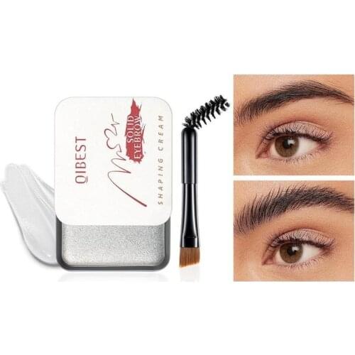 Eyebrow Gel Waterproof Brows Wax Feathery Styling Cream Soap Makeup Wild Brow Sculpt Lift Ginger Wax With Double End Brush