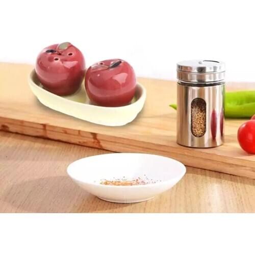 Red Apple Design Ceramic Salt & Pepper Shakers Kitchen Party Supplies Seasoning Pot Wedding Favors