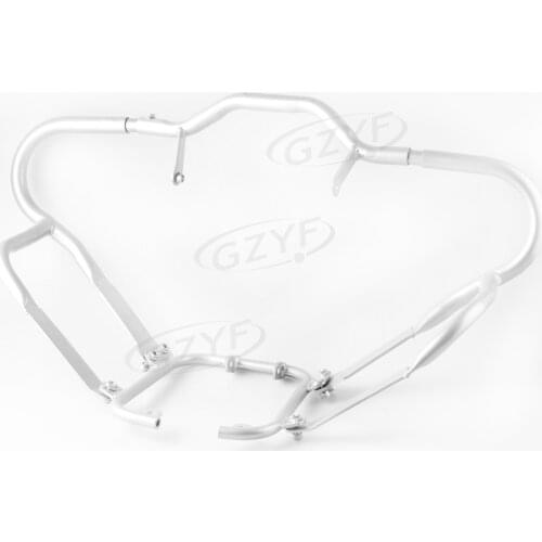 Motorbike Highway Crash Bar Protector Guard Bracket Kit For BMW R1200RT 2005 2006 2007 2008 2009 2010 2011 2012 2013 Silver