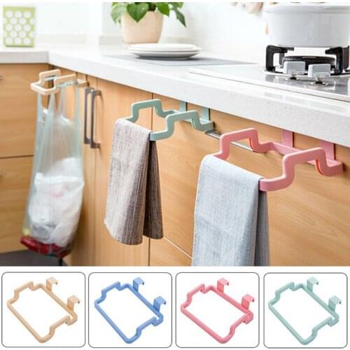 Trash Bracket Kitchen Hanging Cabinet Door Trash Rack Door Back Trash Bag Storage Rack Plastic Bag Rack NW