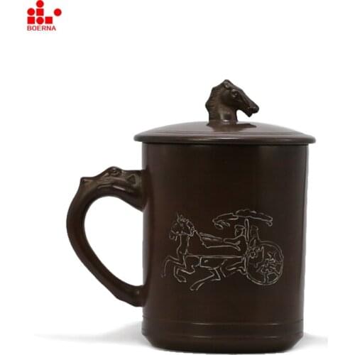 Nixing Pottery Ceramics tea cup Mug exquisite carving 600ml large capacity puer tea dahongpao drinking set caneca Packaging safe