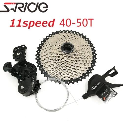 SRIDE MTB Mountain Bike 1*11 Speed Derailleur Set Shift Lever Rear Derailleur Cassette Freewheel 40/46T Shifter Part