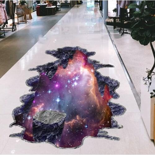 New wall paste 3D broken wall star sky living room bedroom childrens room decorative painting