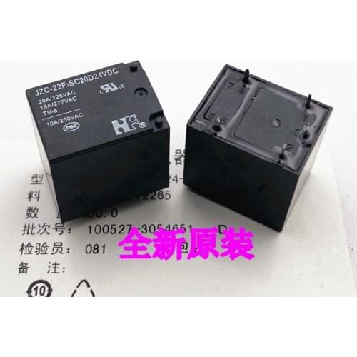 Original & New 5PCS/LOT Relays JZC-22F3SC20D12VDV JZC-22F3SC20D24VDC JZC-22F3SC20D 12VDC JZC 22F3SC20D 10A 5PIN