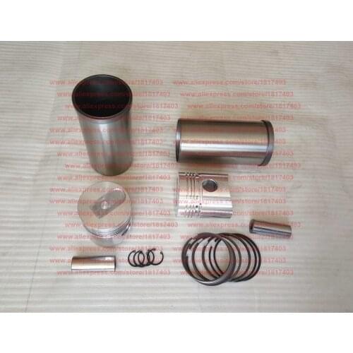 Piston + Cylinder sleeve + Piston ring + Piston pin + Circlip, Mahindra Fengshou, J285T engine, FS180, FS184, 204, Estate, Lenar